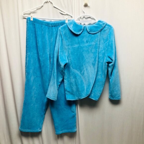 Buck and Buck Pajama Set Womens Size Medium Large Easy Dressing Fleece 2 Piece - Picture 2 of 11